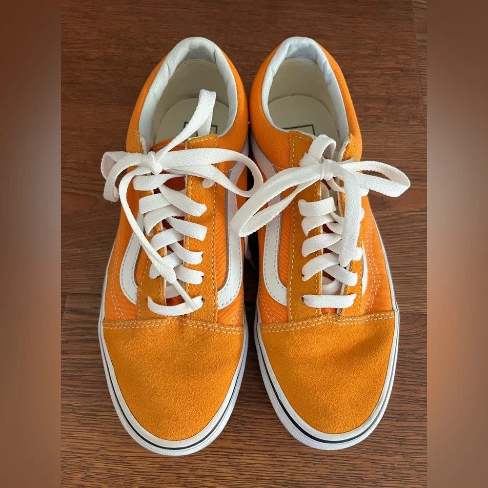 RARE Vans Old Skool Skate Shoes Dark Cheddar Suede - Picture 4 of 8